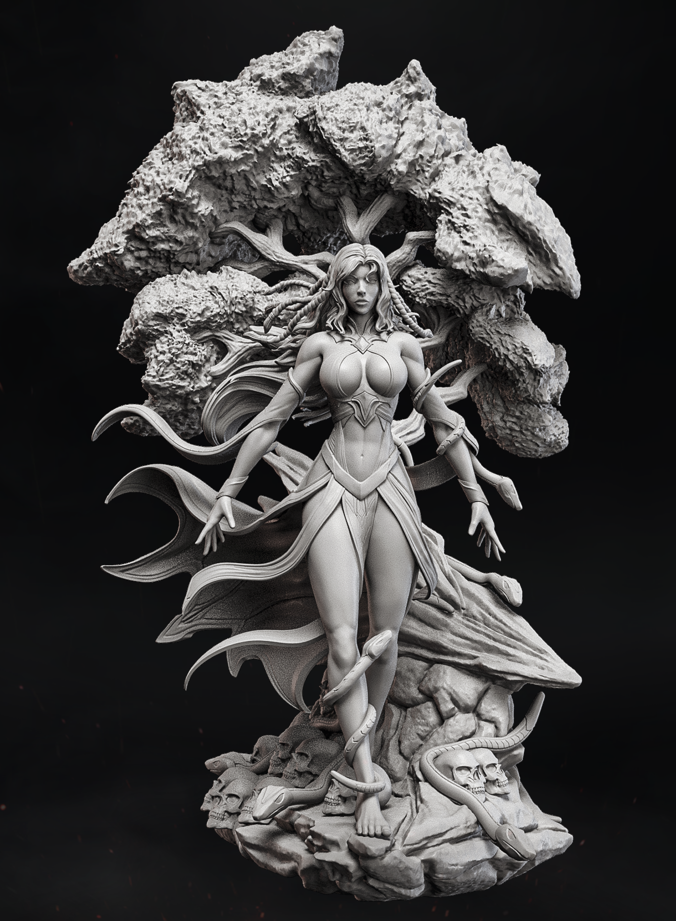 Strażniczka Pradawnego Drzewa – figurka fantasy – 32 mm / 75 mm