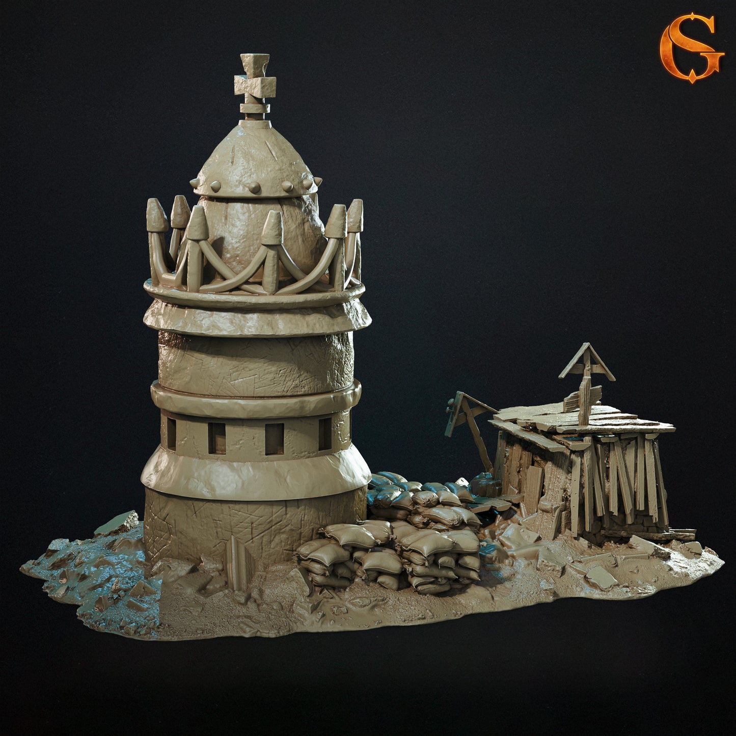 Święta Wieża Obserwacyjna Trench Crusade – grimdark scenografia 3D SolGood Creations