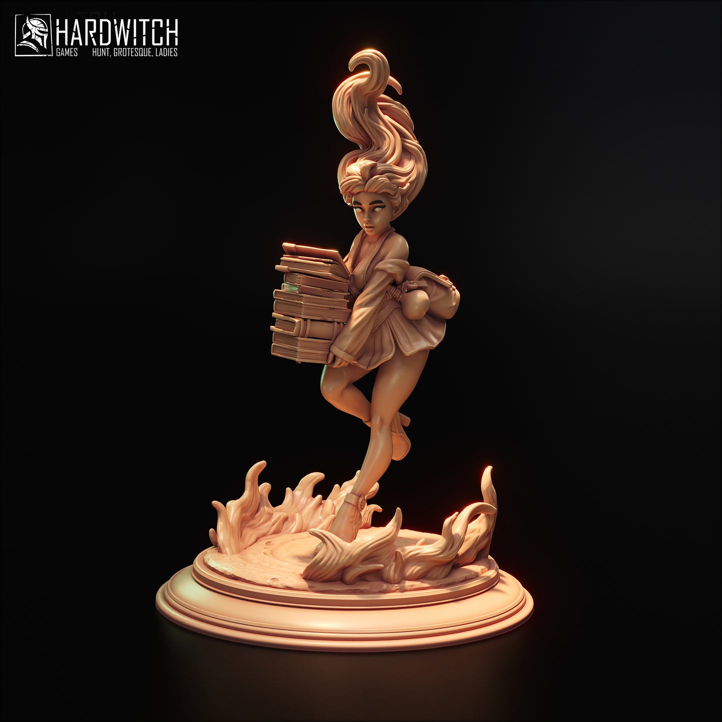 Figurka Kamila Sarada – Fortuna Magica | czarownica–uczennica fantasy | miniatura kolekcjonerska 75 mm / 120 mm (HardWitch Games)
