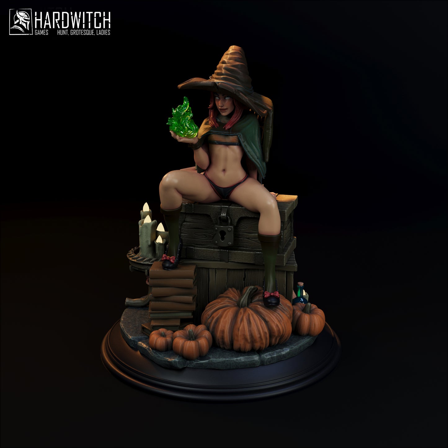 Figurka Kidah Brown – Fortuna Magica | czarownica fantasy | miniatura kolekcjonerska 75 mm / 120 mm (HardWitch Games)