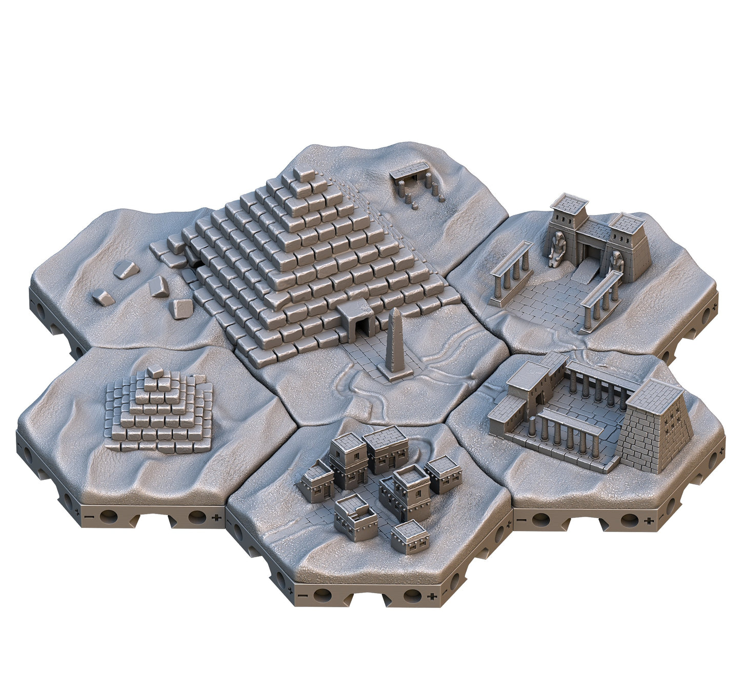 Modulare Hex-Terrain-Fliesen – 3D-Biome von STLModels für RPGs und und Brettspiele