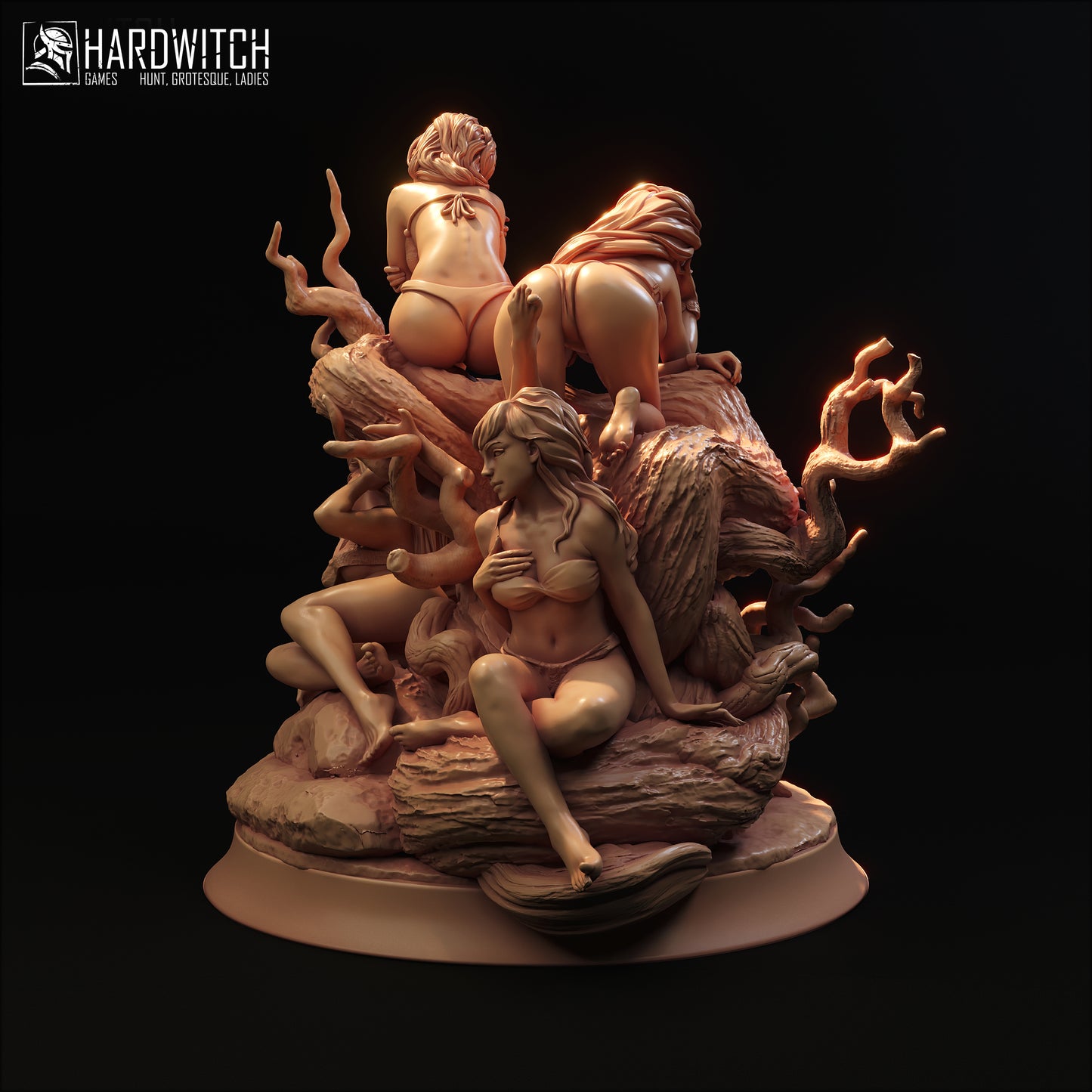 Figurka Nymphs Diorama – Magarid Forest | diorama fantasy z nimfami | miniatura kolekcjonerska 32 mm / 75 mm / 100 mm (HardWitch Games)