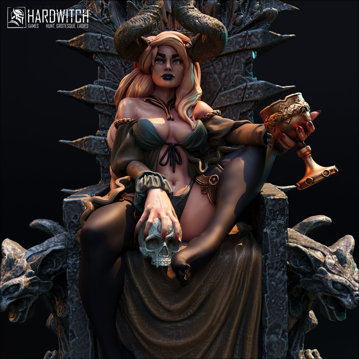 Figurka Fortada Astra – HardWitch Games | demonica na tronie | miniatura kolekcjonerska 32 mm / 75 mm / 100 mm