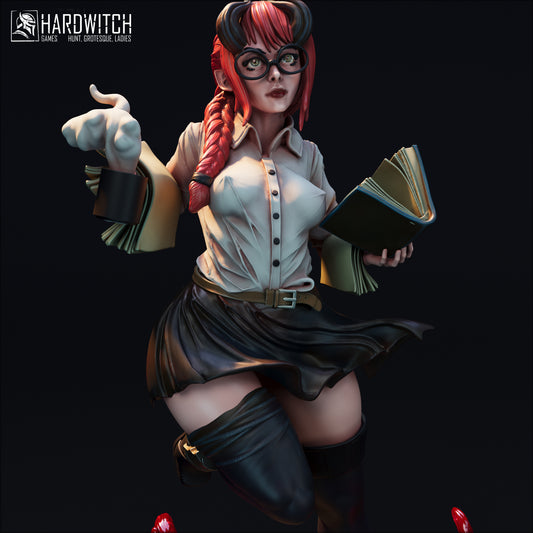 Figurka Lilith Arkane – Fortuna Magica | demoniczna bibliotekarka fantasy | miniatura kolekcjonerska 32 mm / 75 mm / 120 mm (HardWitch Games)
