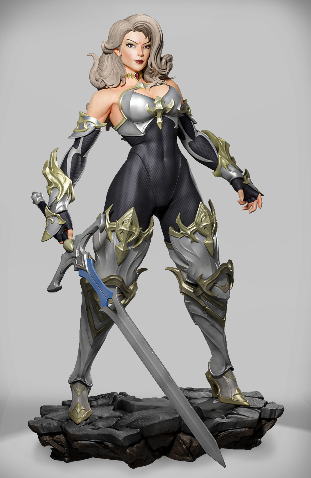 Steelbound Valkyrie – rycerska wojowniczka fantasy w ciężkiej zbroi