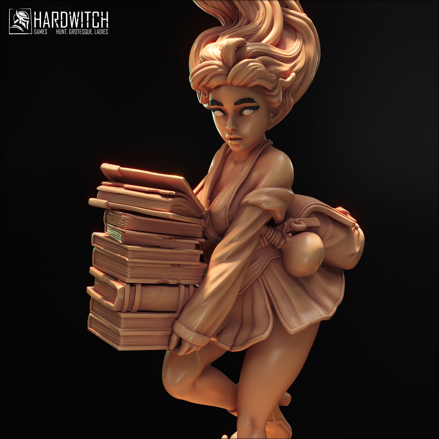 Figurka Kamila Sarada – Fortuna Magica | czarownica–uczennica fantasy | miniatura kolekcjonerska 75 mm / 120 mm (HardWitch Games)