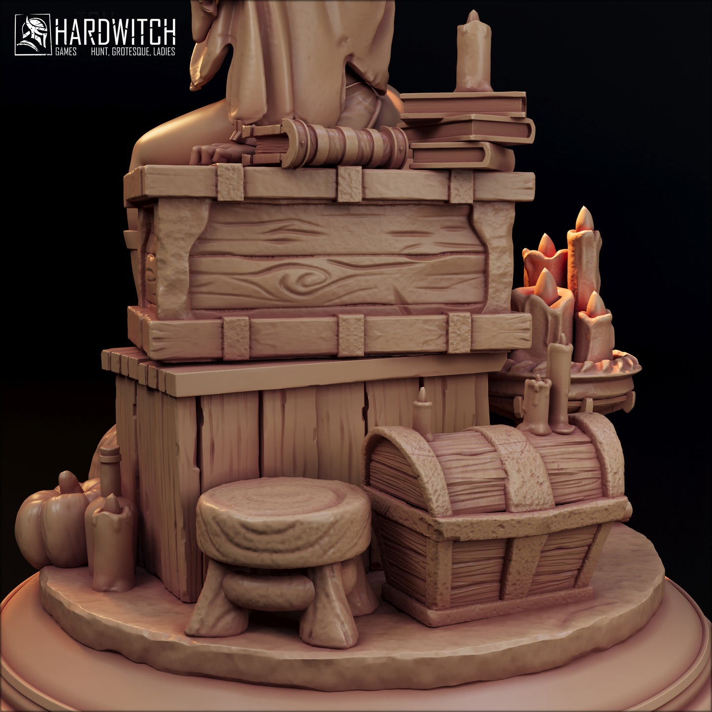 Figurka Kidah Brown – Fortuna Magica | czarownica fantasy | miniatura kolekcjonerska 75 mm / 120 mm (HardWitch Games)