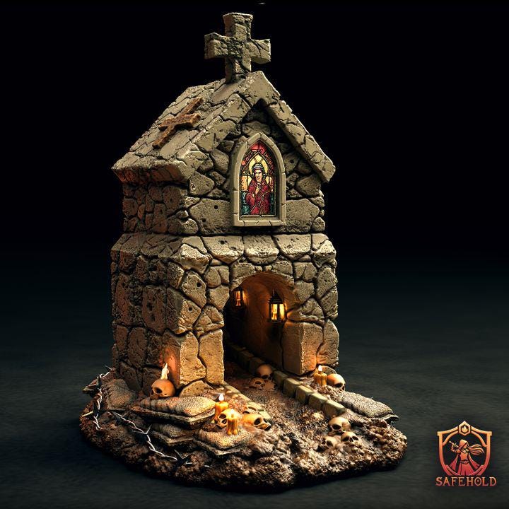 Sanctum Bunker SafeHold – grimdark teren do gier bitewnych Trench Crusade 28-32mm