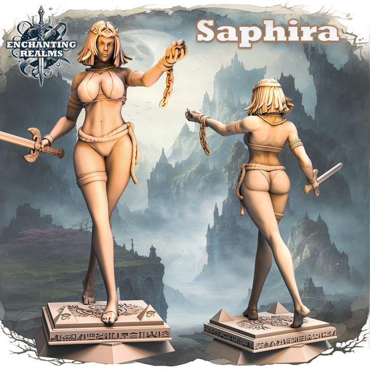 Saphira | Enchanting Realms | Figurka fantasy 3D 180 mm | Haito