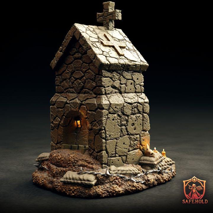 Sanctum Bunker SafeHold – grimdark teren do gier bitewnych Trench Crusade 28-32mm