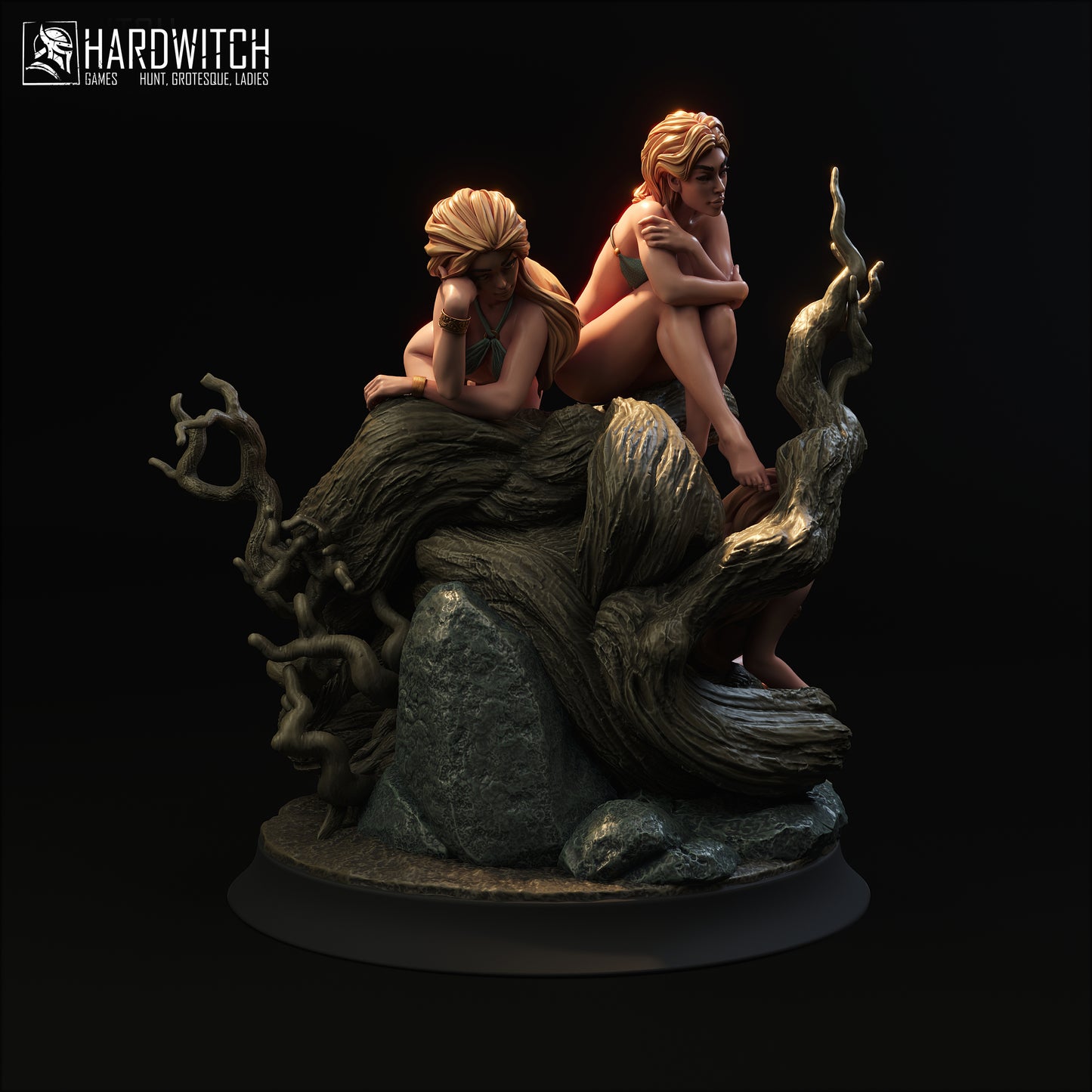Figurka Nymphs Diorama – Magarid Forest | diorama fantasy z nimfami | miniatura kolekcjonerska 32 mm / 75 mm / 100 mm (HardWitch Games)