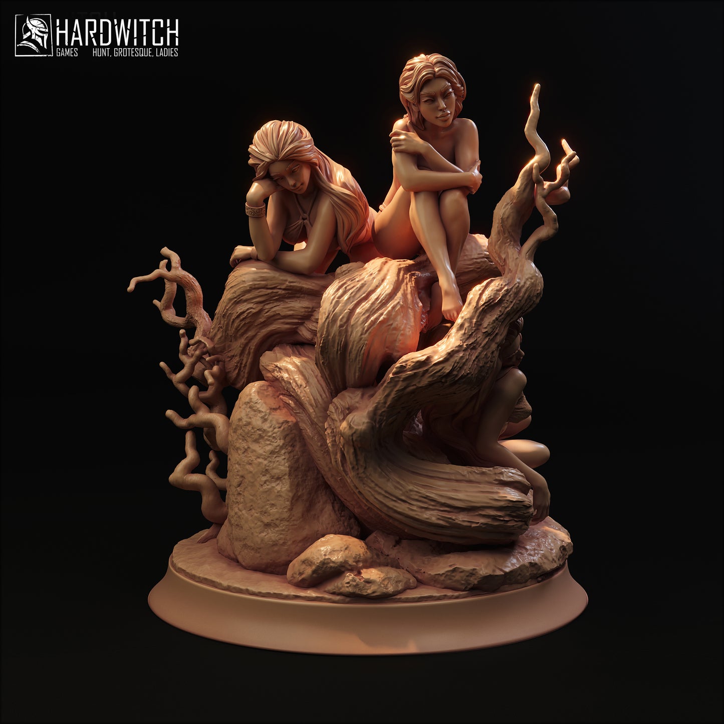 Figurka Nymphs Diorama – Magarid Forest | diorama fantasy z nimfami | miniatura kolekcjonerska 32 mm / 75 mm / 100 mm (HardWitch Games)