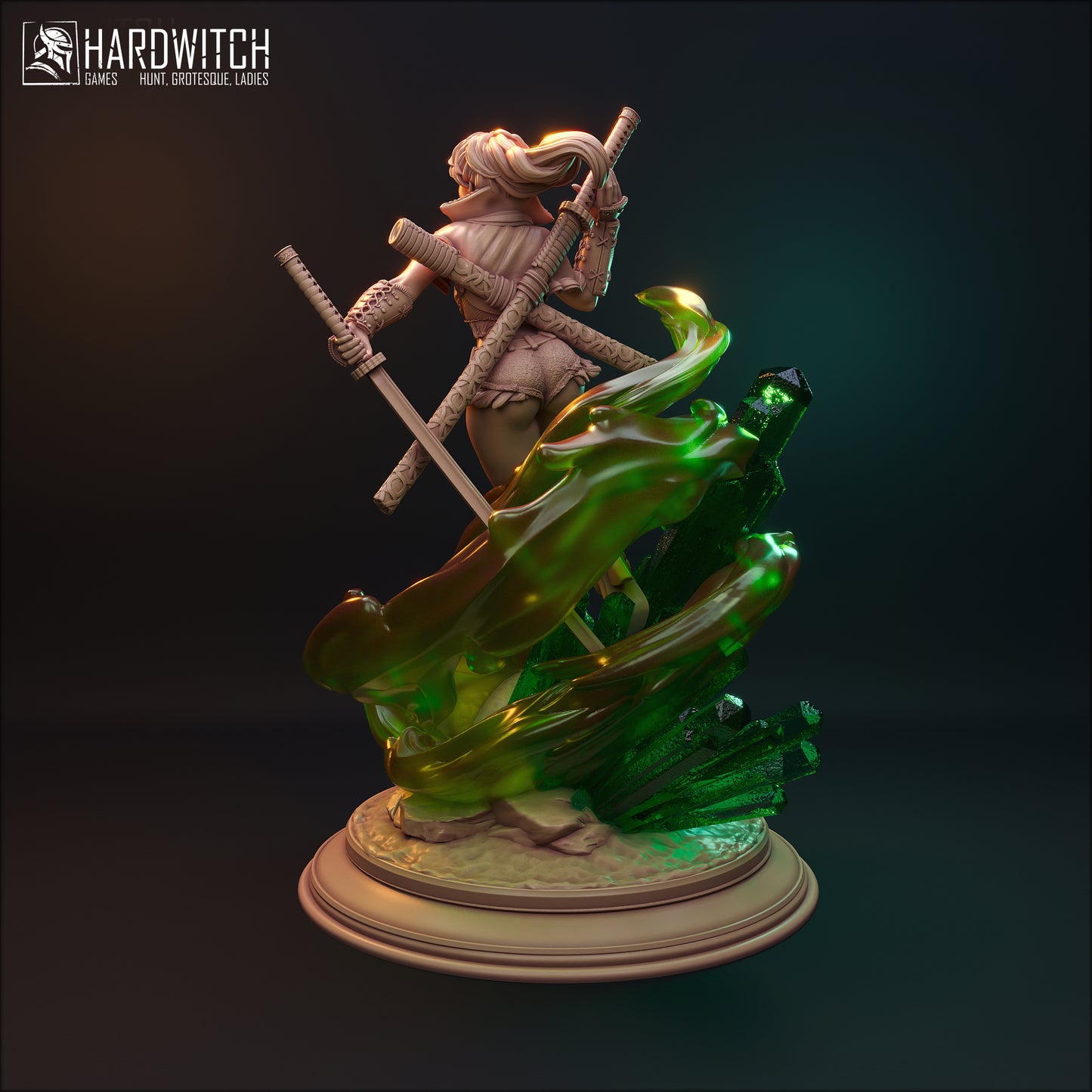 Figurka Akida – HardWitch Games | wojowniczka samuraj fantasy | miniatura kolekcjonerska 32 mm / 75 mm / 100 mm