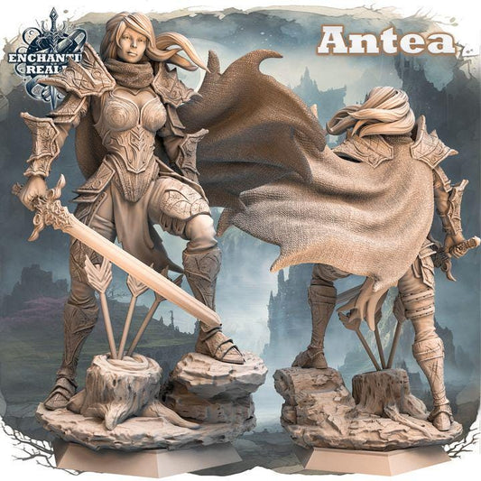 Antea – figurka wojowniczki fantasy 3D z serii Enchanting Realms, 180 mm, widok z przodu