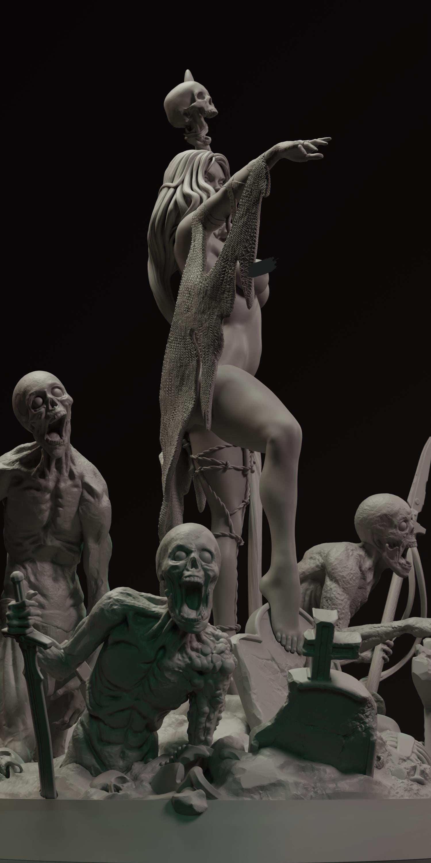 Nyra Nekromantka – wysokiej jakości model 3D do kolekcji i malowania