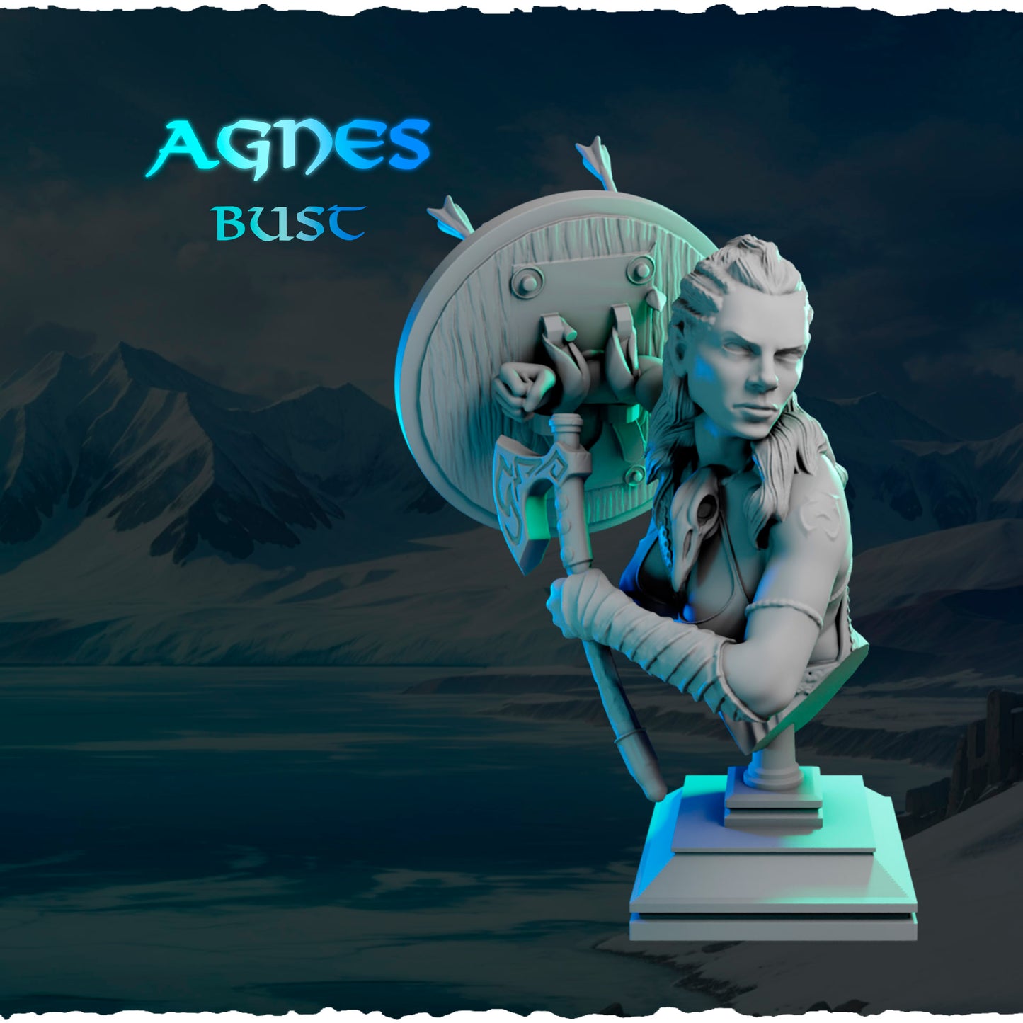 Agnes – figurka wojowniczki północy z toporem i tarczą