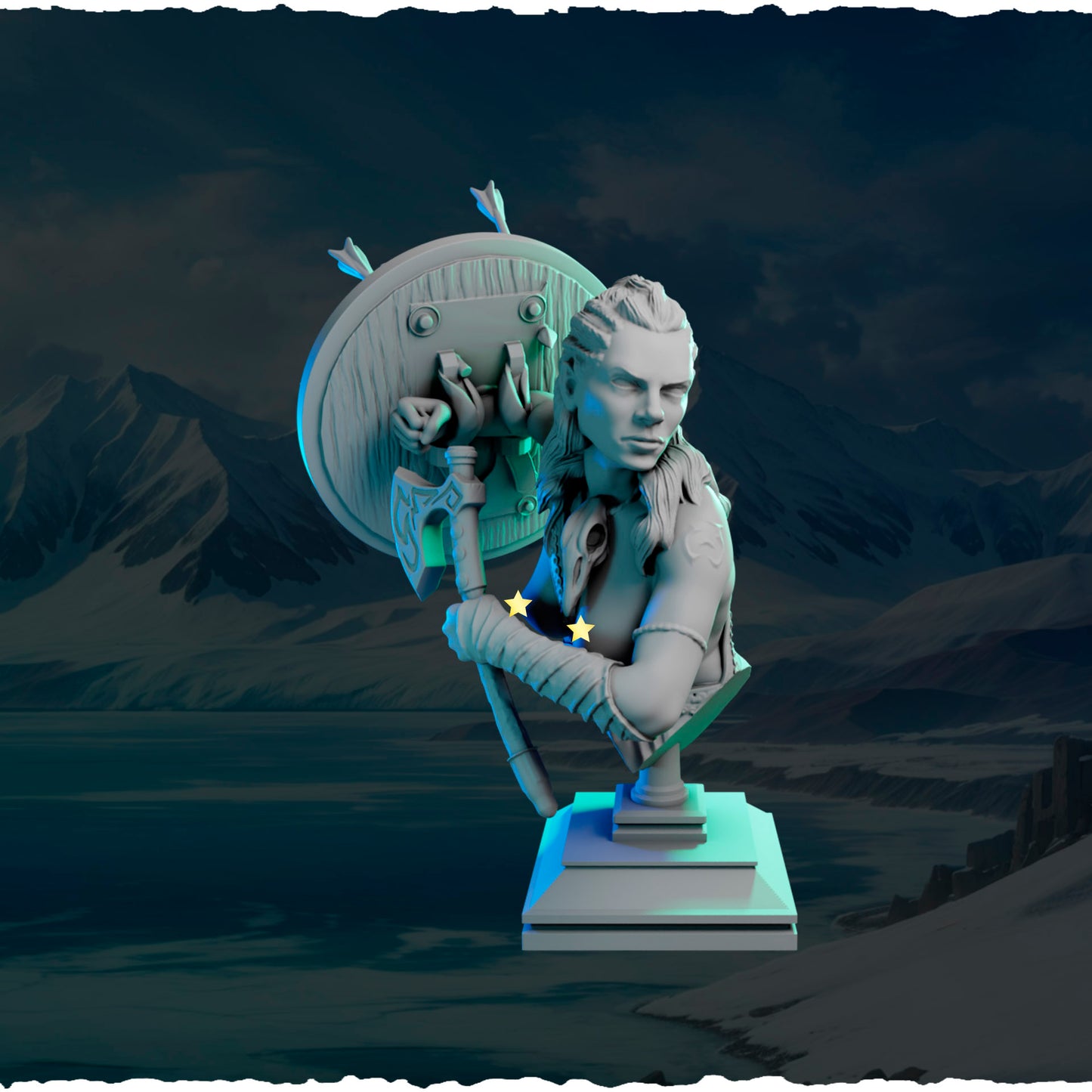 Agnes – figurka wojowniczki północy z toporem i tarczą