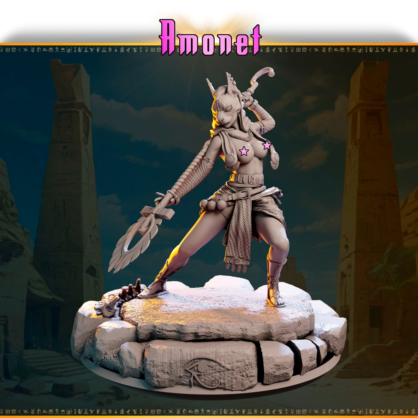 Amonet – Pustynna Łowczyni z serii Ladies of the Desert, figurka 32 mm