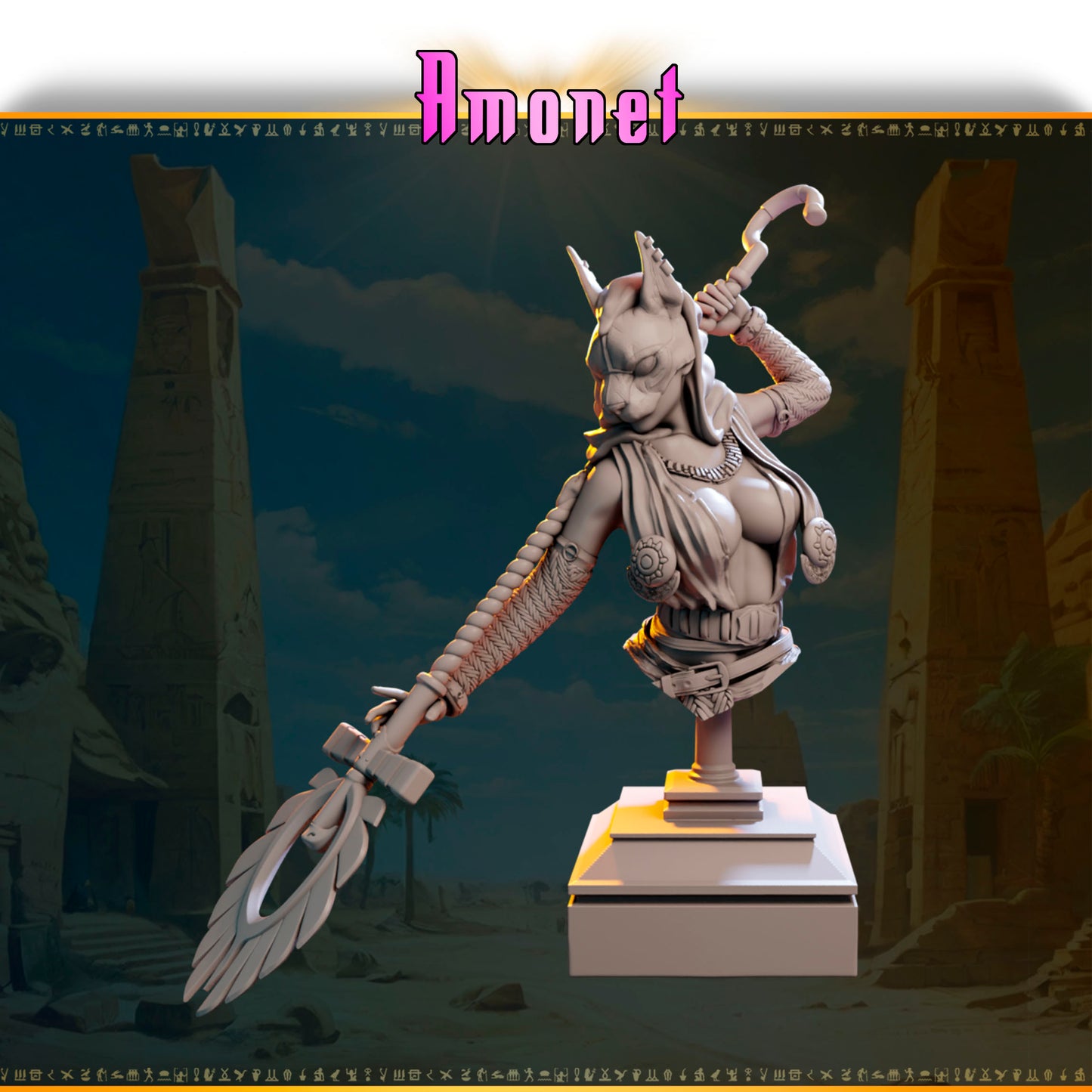 Amonet – Pustynna Łowczyni z serii Ladies of the Desert, figurka 32 mm