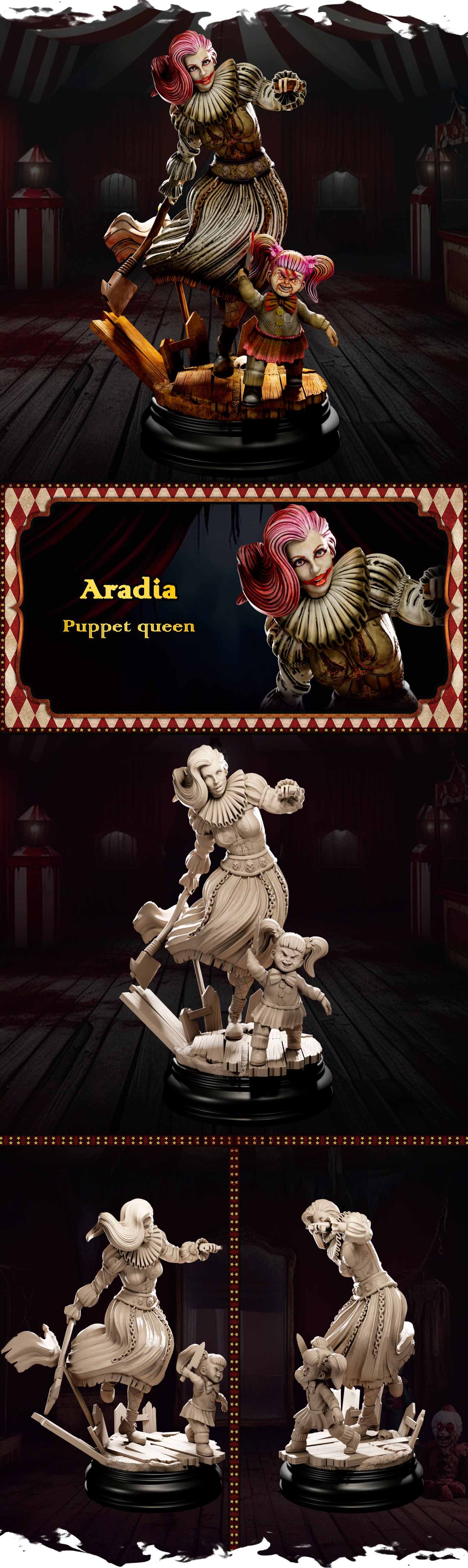 Aradia – figurka w stylu mrocznego cyrku, Black Bird Miniatures