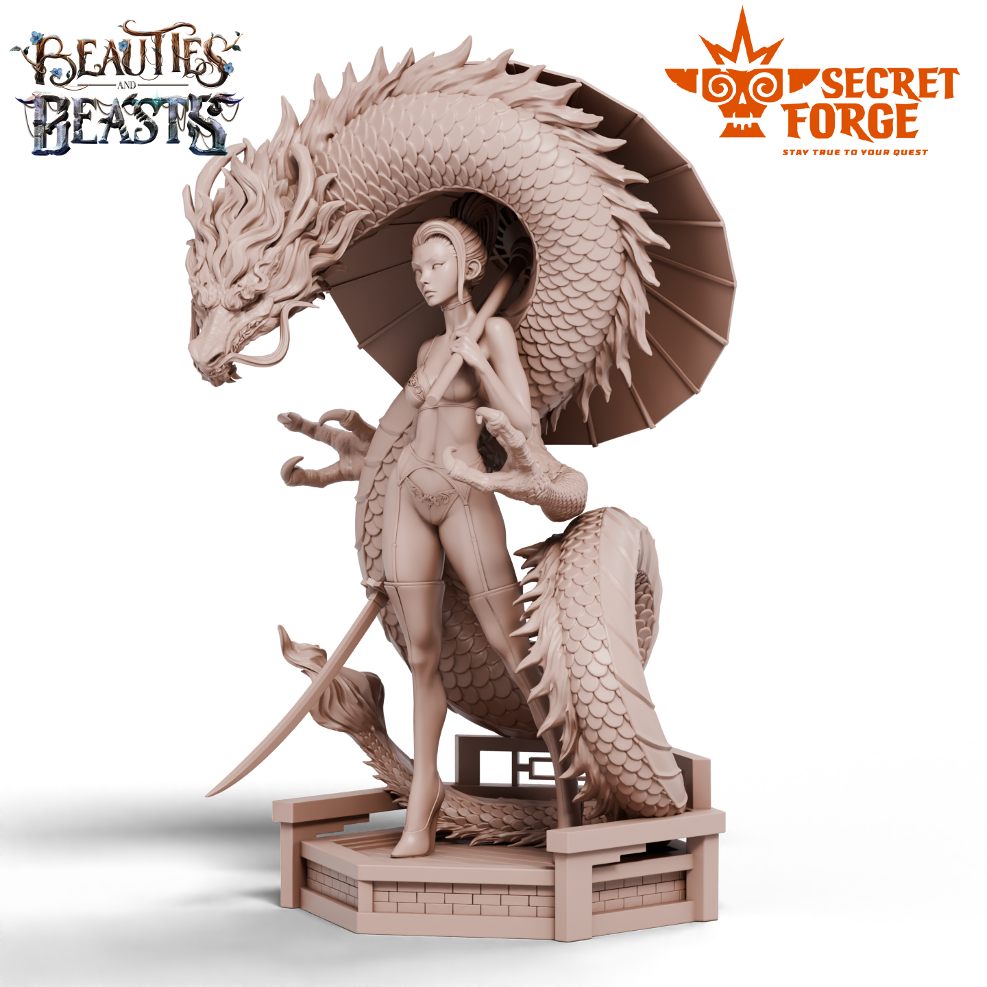 Figurka Luna – Opiekunka smoków burleska – Secret Forge | miniatura kolekcjonerska 75mm / 112mm