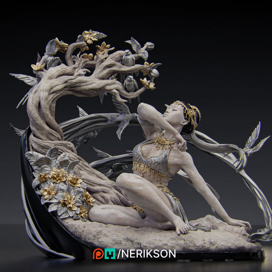 Four Seasons Spring resin miniature figure designed by Nerikson 3D printed in premium ABS-like resin