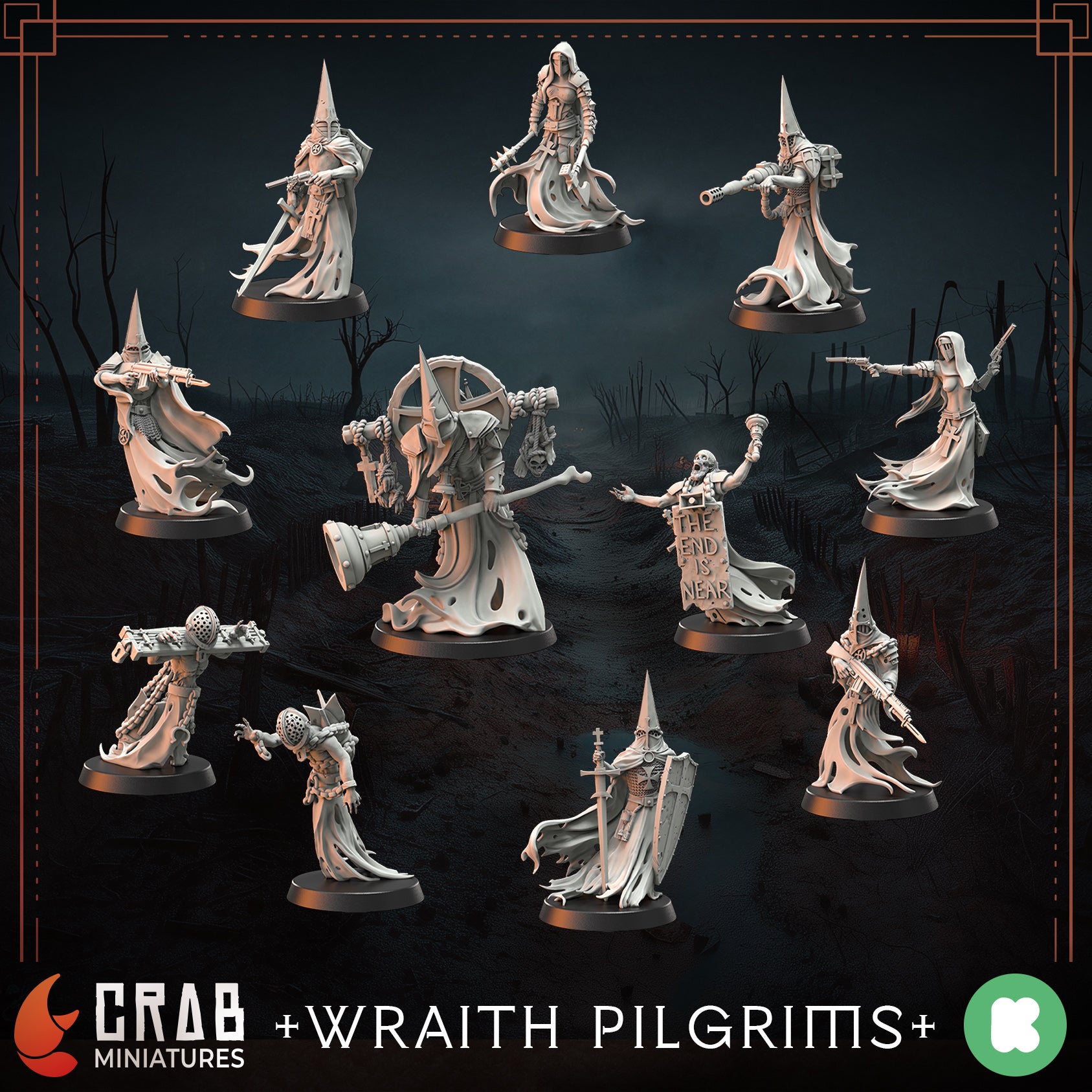 Wraith Pilgrims grimdarkowe figurki Trench Crusade zestaw