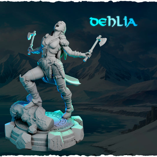 Północna Wojowniczka z Toporami — popiersie, widok frontowy