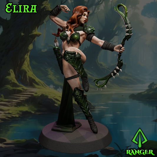 Elira resin figure dark fantasy collectible miniature 32mm and 75mm