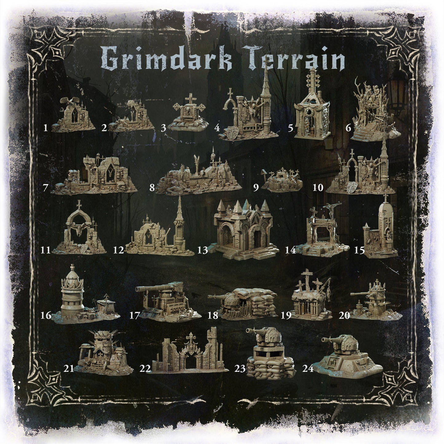Grimdark Terrain – pełna kolekcja terenów do Trench Crusade
