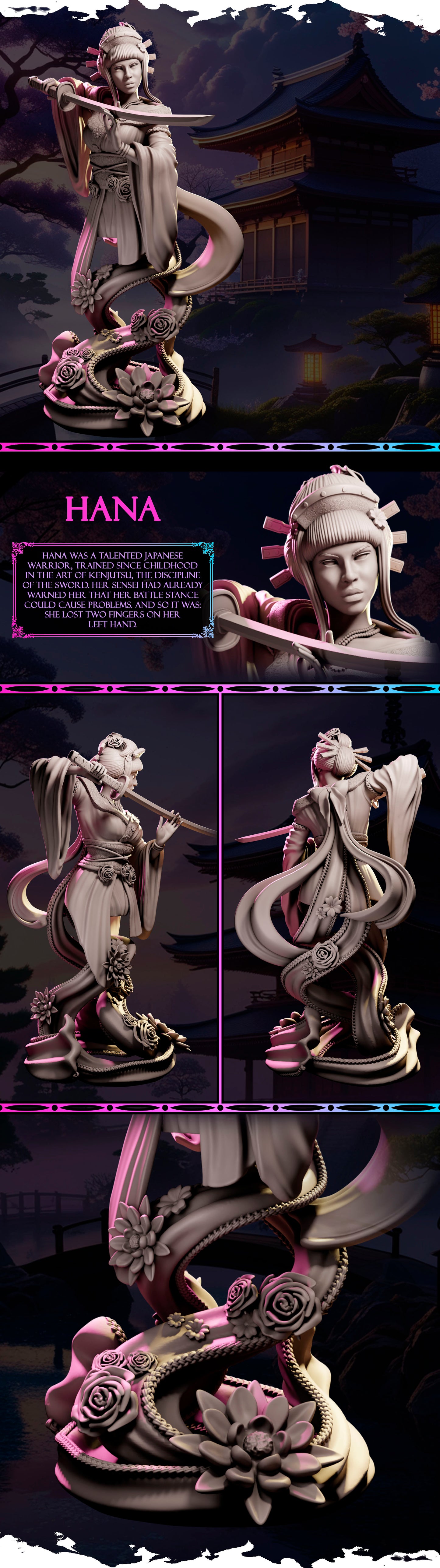Hana — Ladies of the Arcane (Black Bird Miniatures)