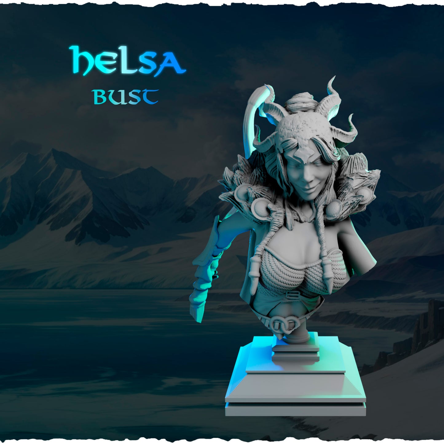 Północna Władczyni z Rogami — podstawka z czaszkami i łańcuchami