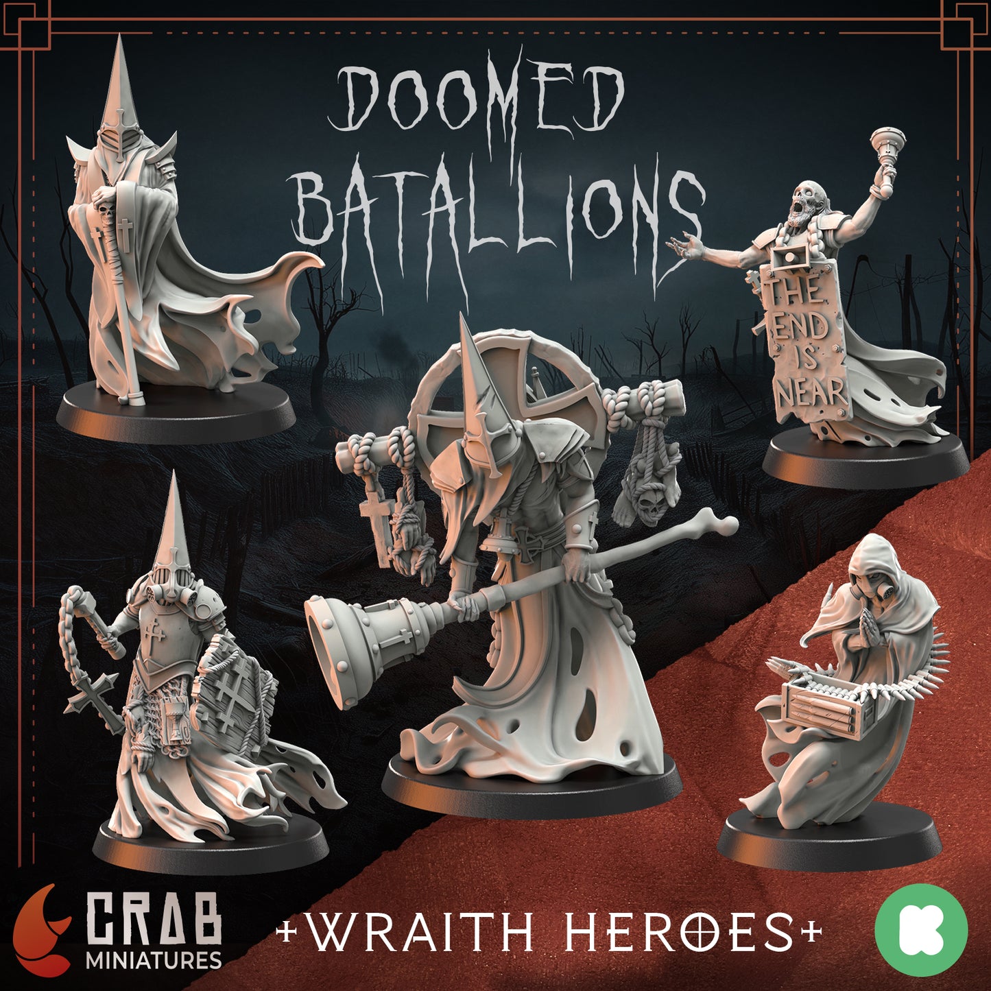 Wraith Pilgrims grimdarkowe figurki Trench Crusade zestaw