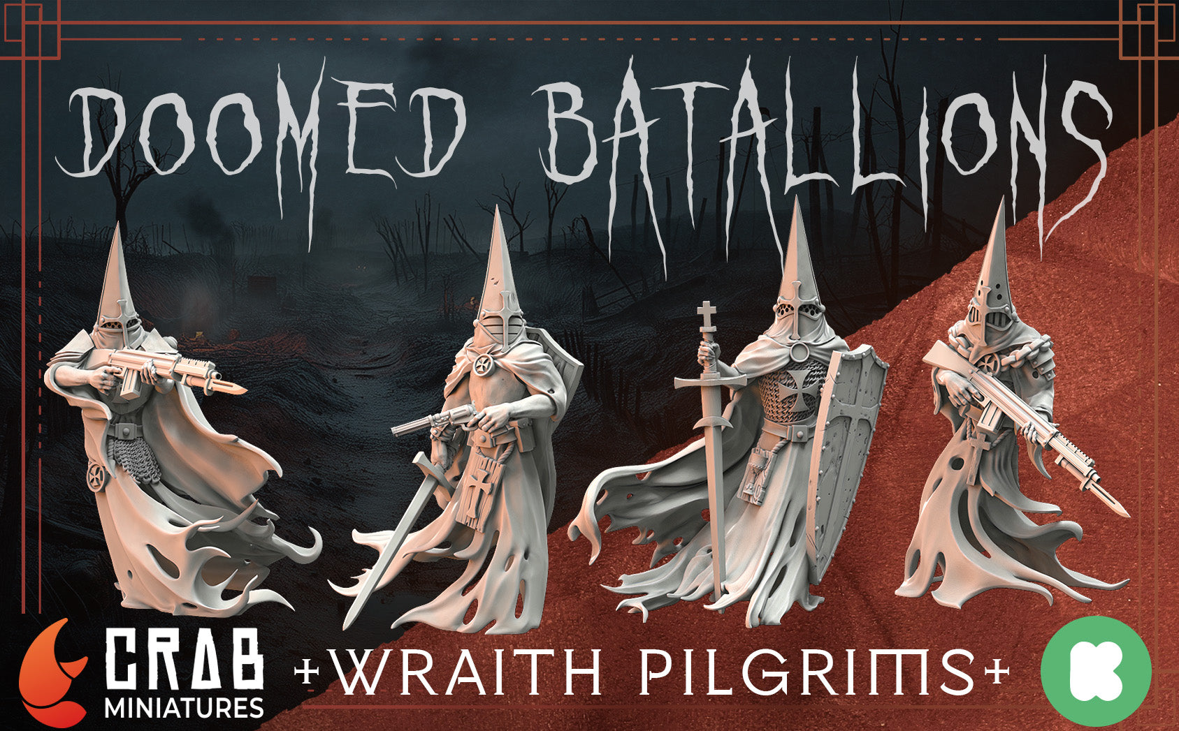 Wraith Pilgrims grimdarkowe figurki Trench Crusade zestaw