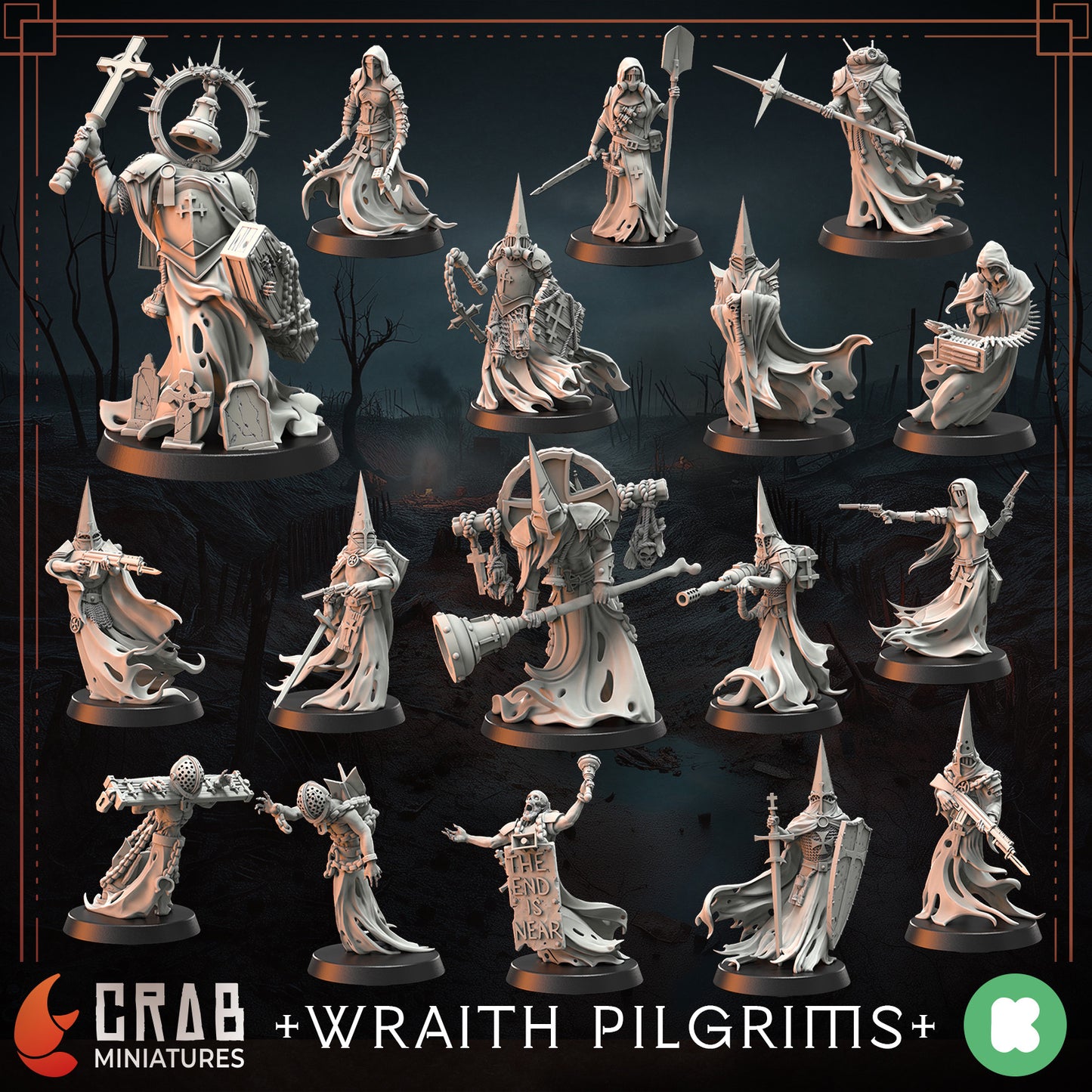 Wraith Pilgrims grimdarkowe figurki Trench Crusade zestaw