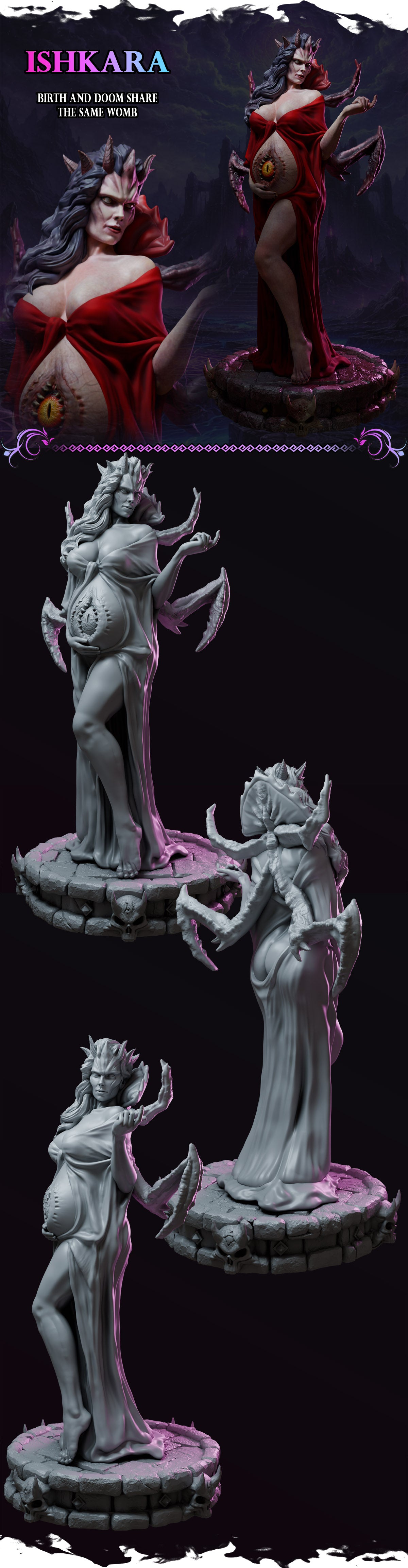 Ishkara - Queens of Chaos - Figurka 32mm/ 75mm - Black Bird Miniatures