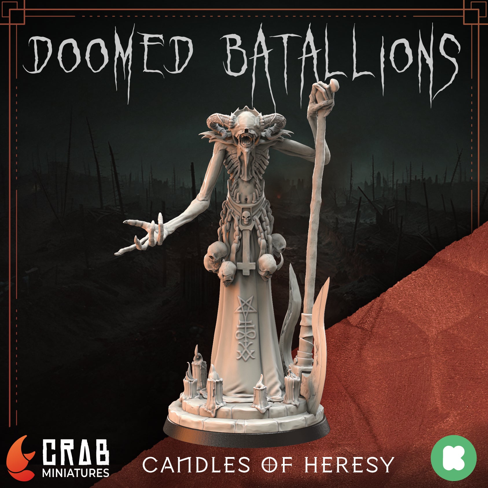 Candles of Heresy zestaw grimdarkowych figurek 32 mm Trench Crusade