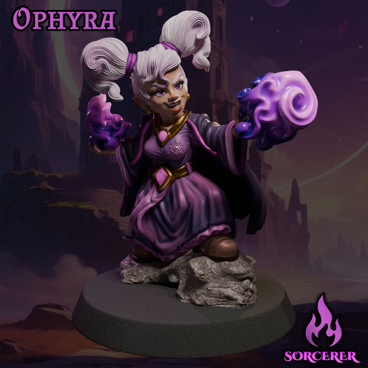 Ophyra – unpainted resin mage model 32 mm / 75 mm from Ladies of the Dark Age