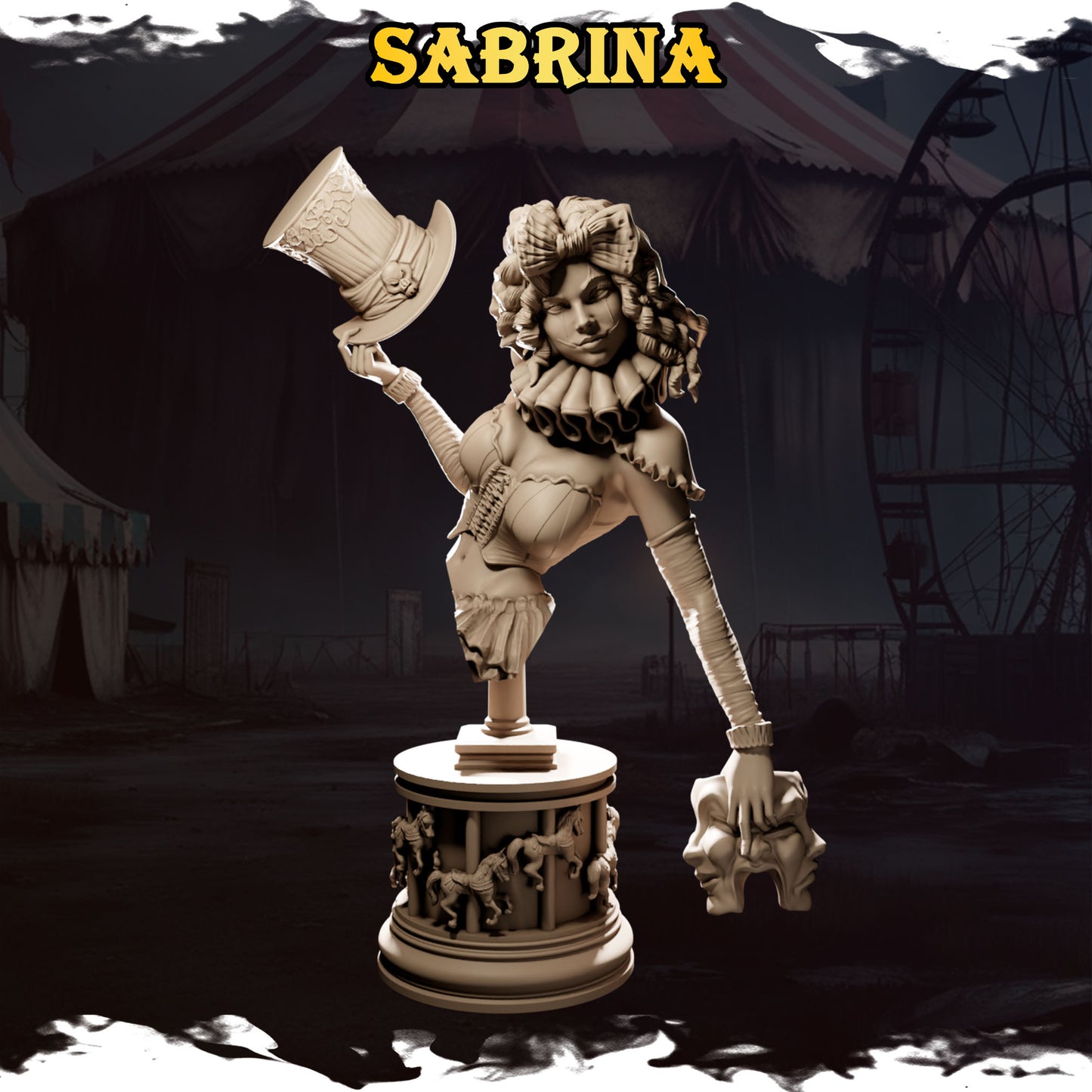 Sabrina – pomalowany model w stylu mrocznego cyrku, Black Bird Miniatures