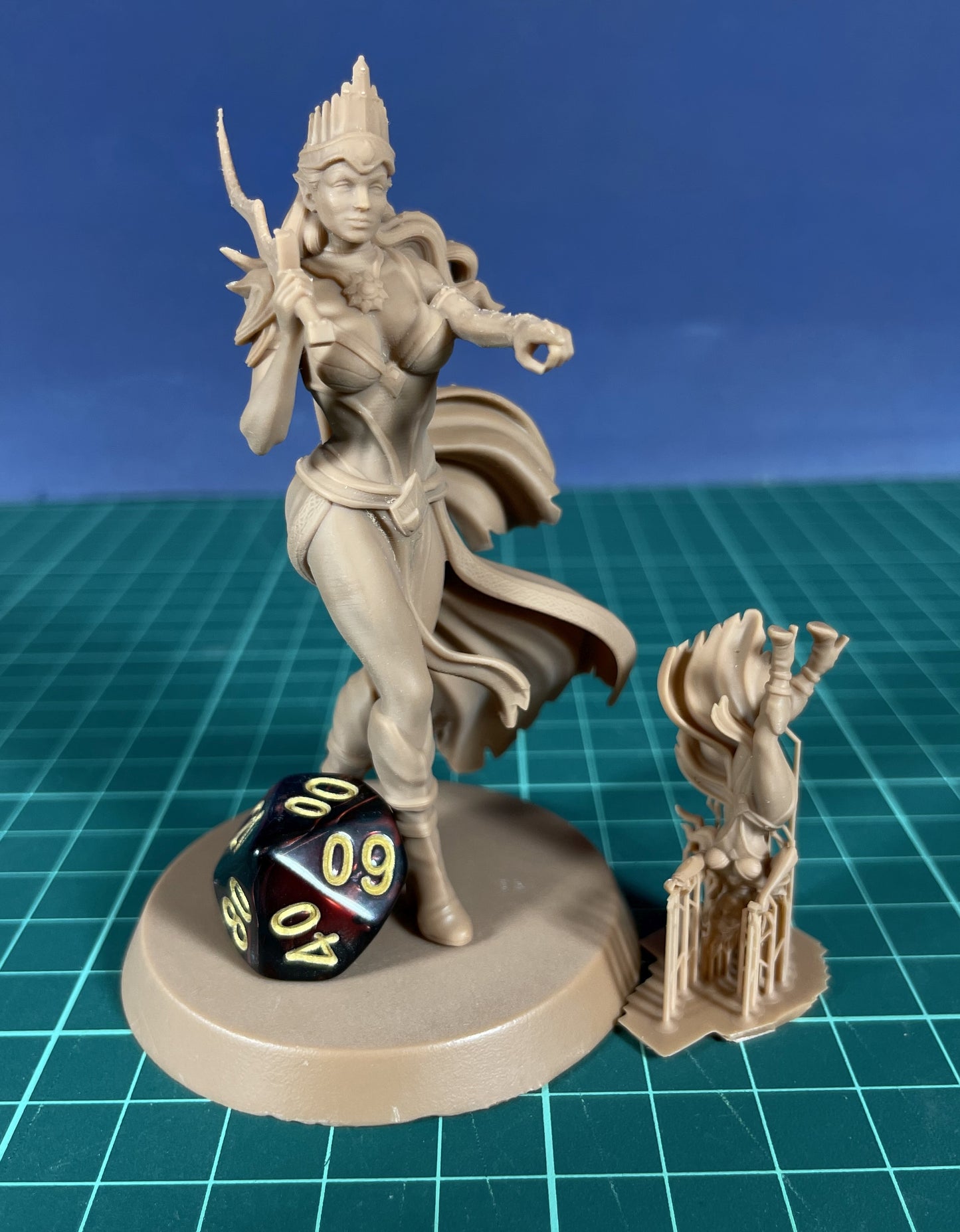 Selyra painted female sorcerer miniature 75mm by Black Bird Miniatures