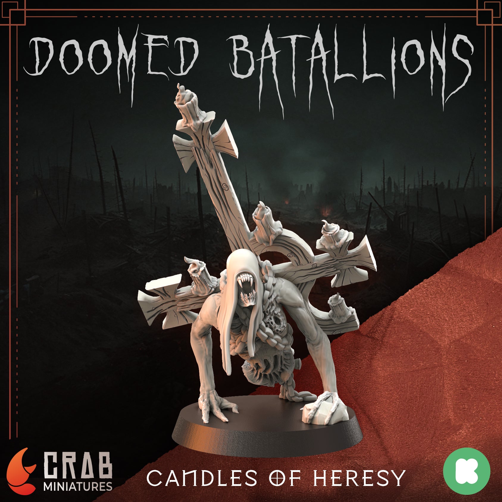 Candles of Heresy zestaw grimdarkowych figurek 32 mm Trench Crusade
