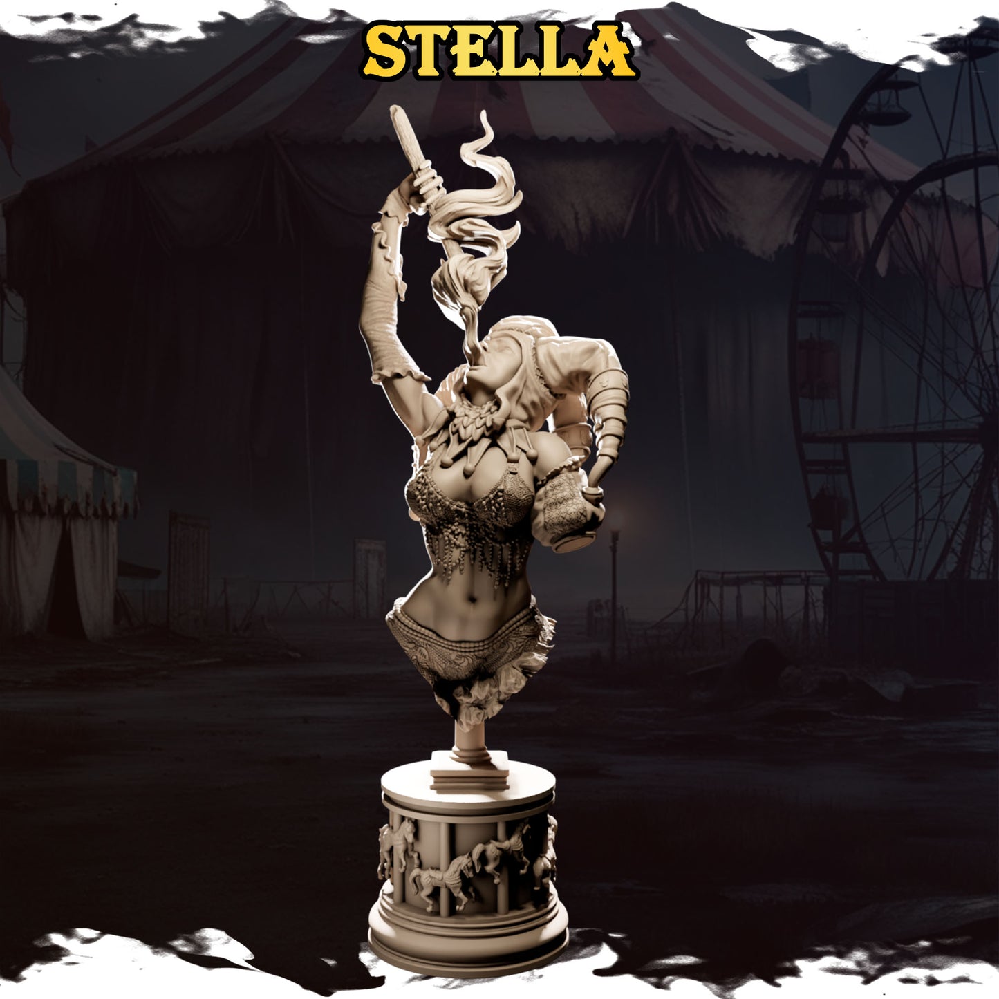 Stella – surowa wersja figurki z pochodnią, Black Bird Miniatures