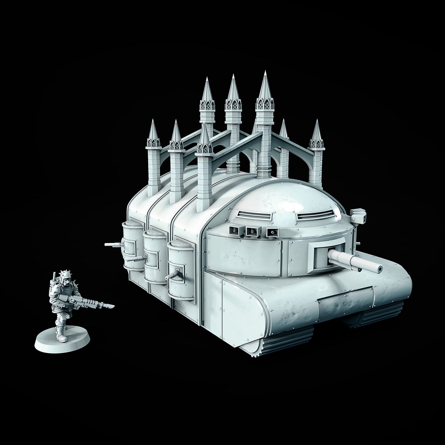 Czołg Kościelny V1B – Grimdark Model 3D do Trench Crusade | Juan Manuel Vargas Villate