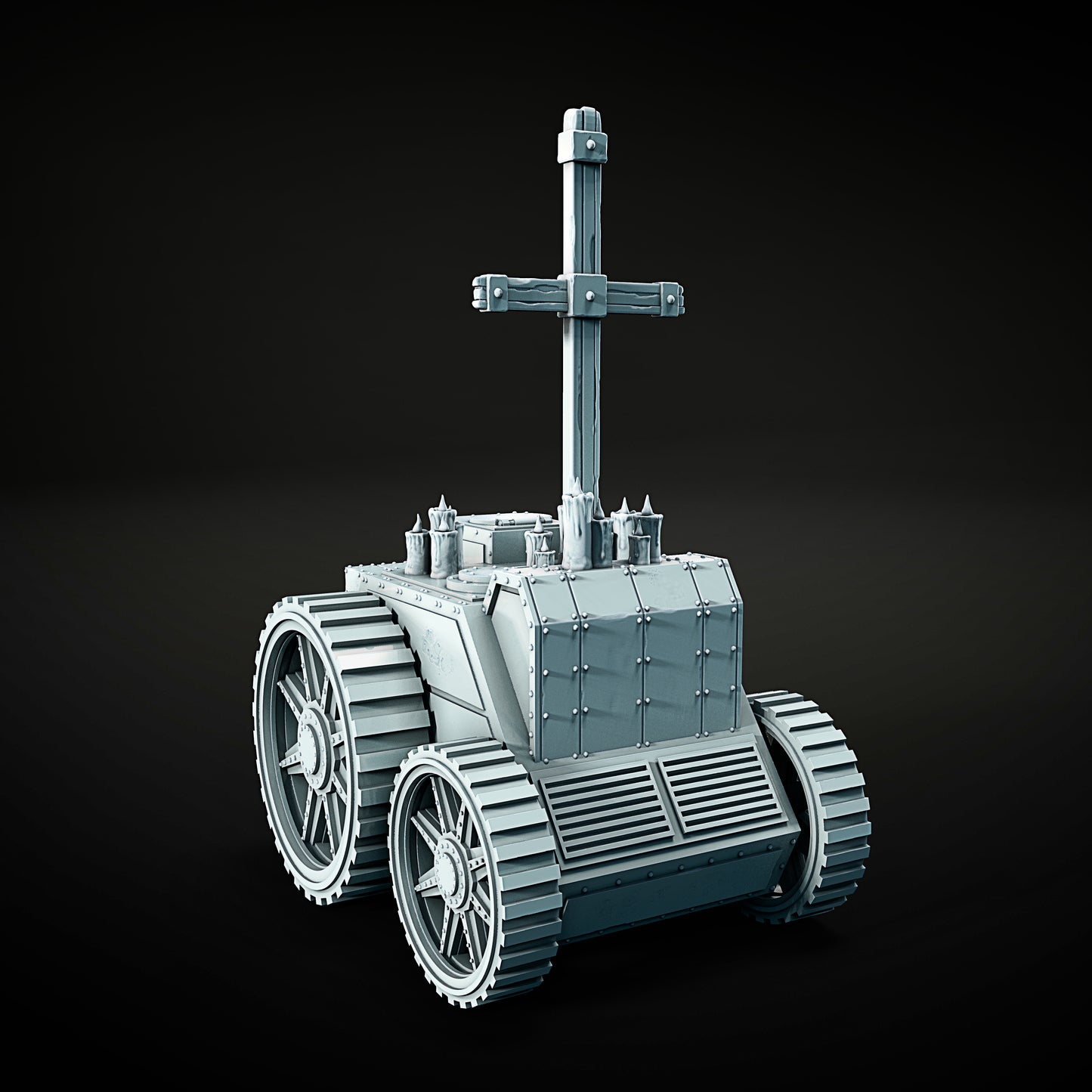 Czołg V1 – grimdark model 3D do Trench Crusade, autor Juan Manuel Vargas Villate