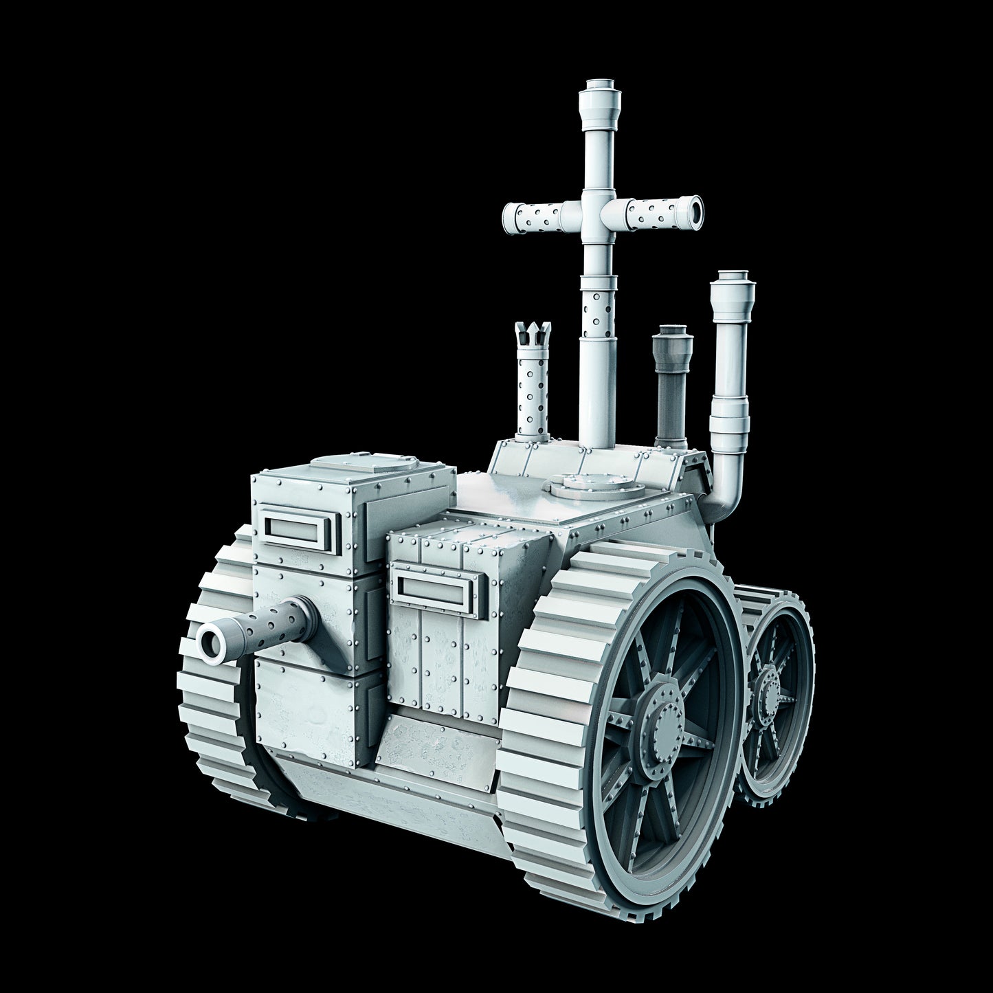 Czołg V1 – grimdark model 3D do Trench Crusade, autor Juan Manuel Vargas Villate