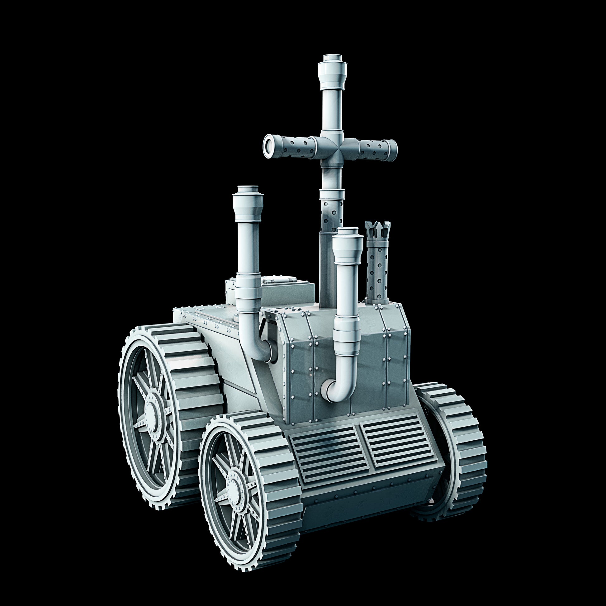 Czołg V1 – grimdark model 3D do Trench Crusade, autor Juan Manuel Vargas Villate