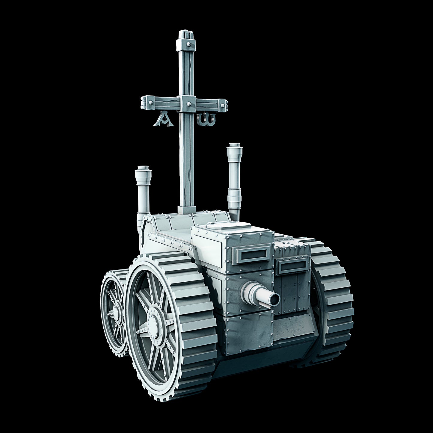 Czołg V1 – grimdark model 3D do Trench Crusade, autor Juan Manuel Vargas Villate