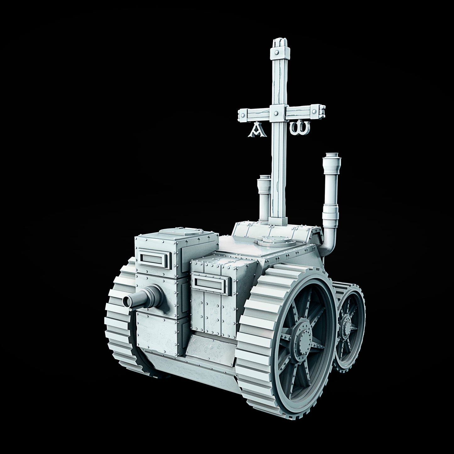 Czołg V1 – grimdark model 3D do Trench Crusade, autor Juan Manuel Vargas Villate