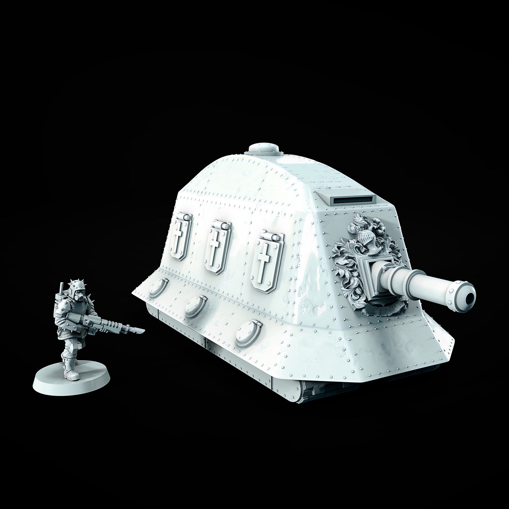 Czołg V3 – grimdark model do Trench Crusade, autor Juan Manuel Vargas Villate