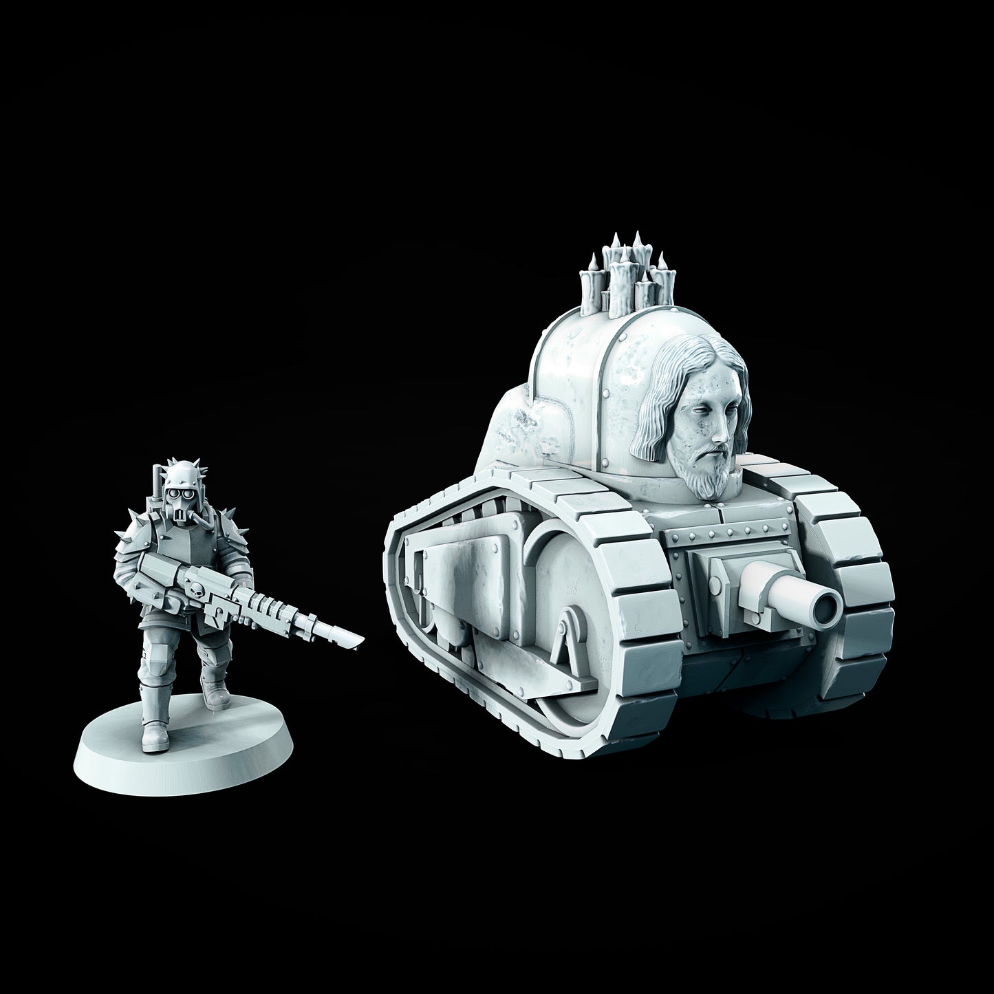 Czołg V4 – grimdark model do Trench Crusade, autor Juan Manuel Vargas Villate